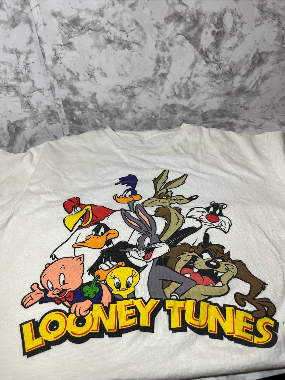 Vintage 90s Looney Tunes Graphic Tee with Classic Characters